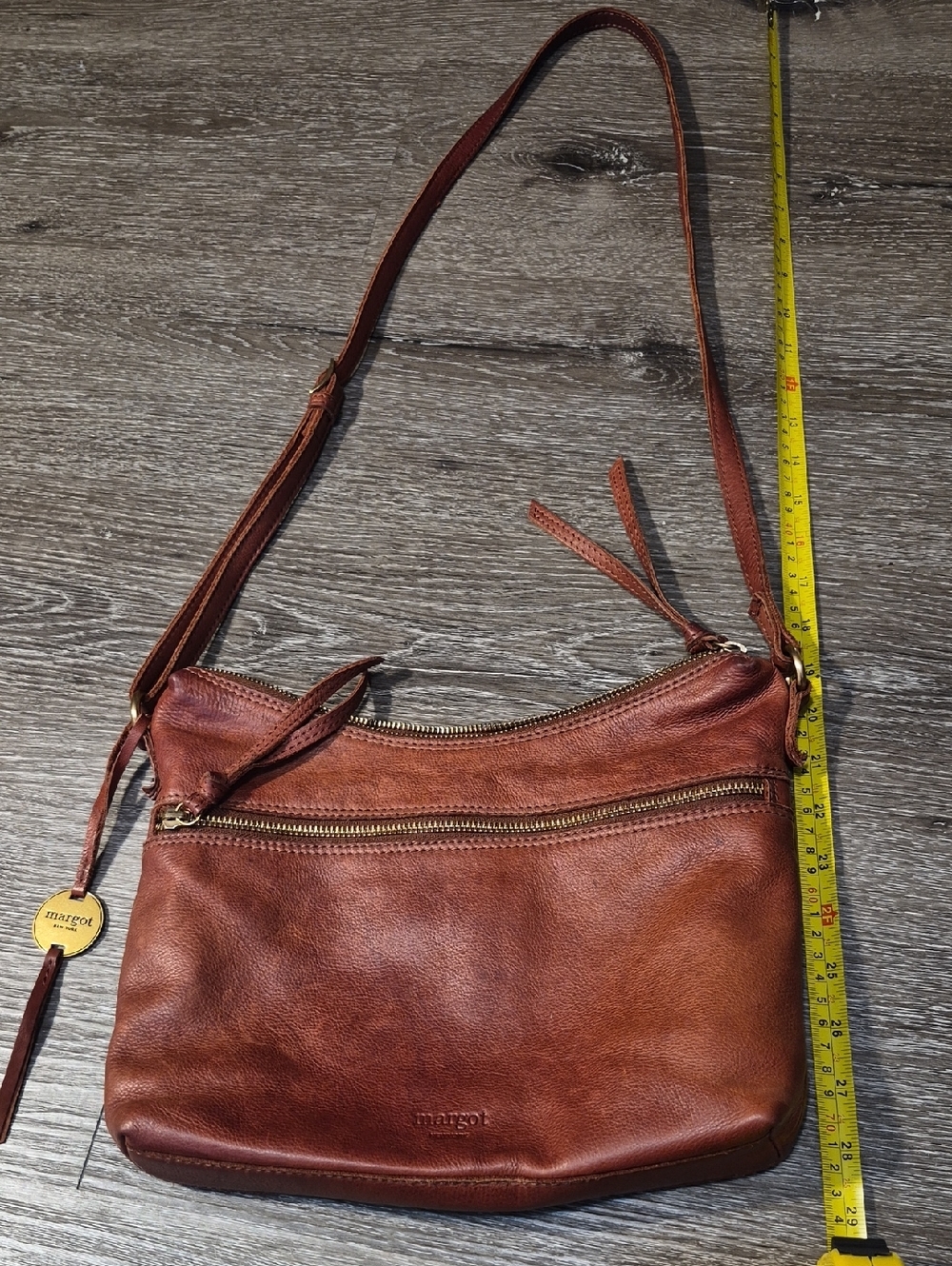 MARGOT Brown Leather Margot Shoulder Bag